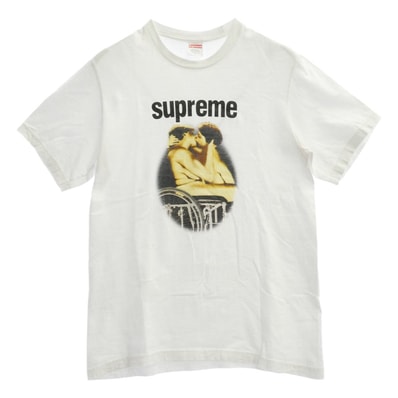 Supreme シュプリーム Tシャツ 23SS KISS TEE キス プリント クルーネック 半袖 Tシャツ ホワイト系 S【中古】