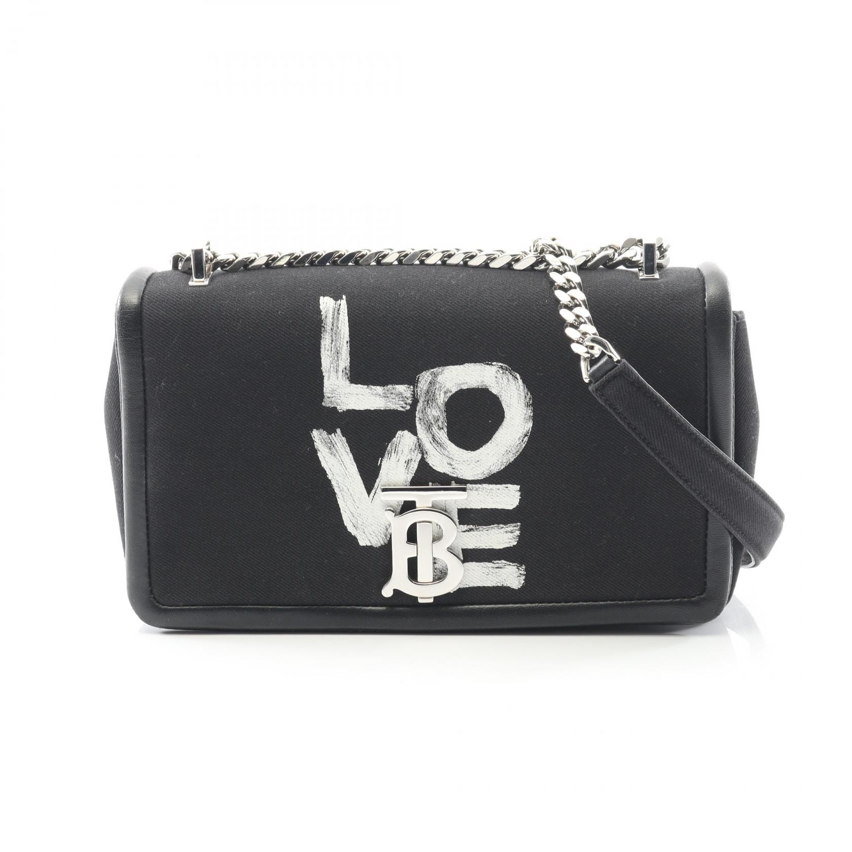 バーバリー BURBERRY ショルダーバッグ バッグ キャンバス レザー レディース ブラック系 【中古】