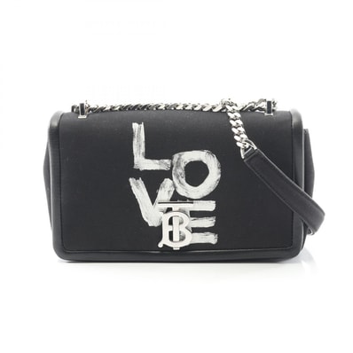 バーバリー BURBERRY ショルダーバッグ バッグ キャンバス レザー レディース ブラック系 【中古】