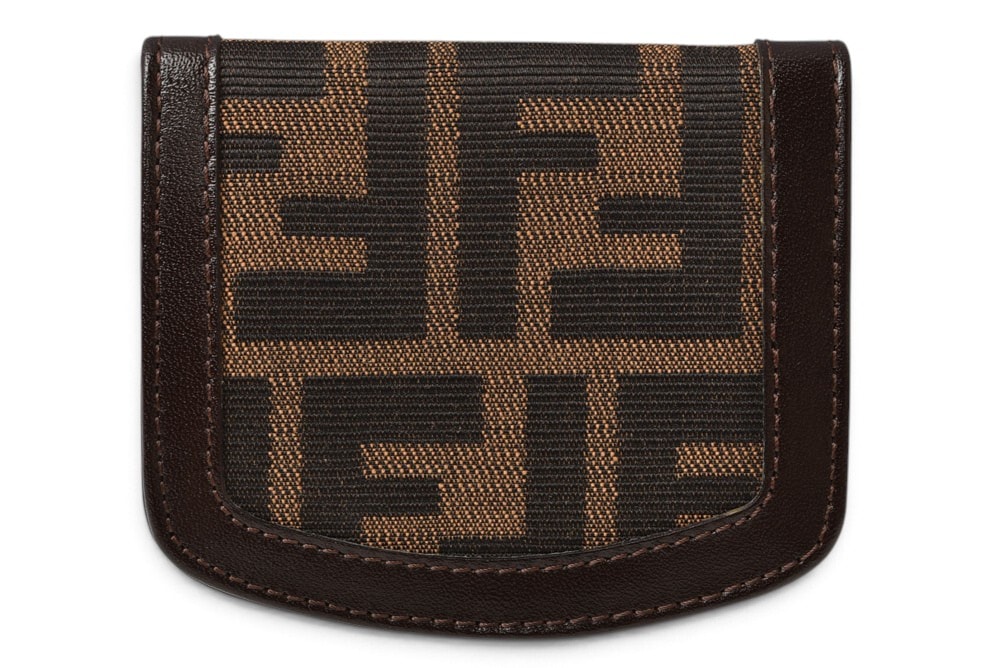 フェンディ コインケース コインパース 小銭入れ FENDI ヴィンテージ ズッカ柄 馬蹄型 ブラウン【中古】