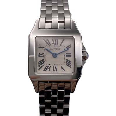 CARTIER カルティエ サントス ドゥモワゼル SM 腕時計 W25064Z5 ステンレススチール シルバー レディース【中古】