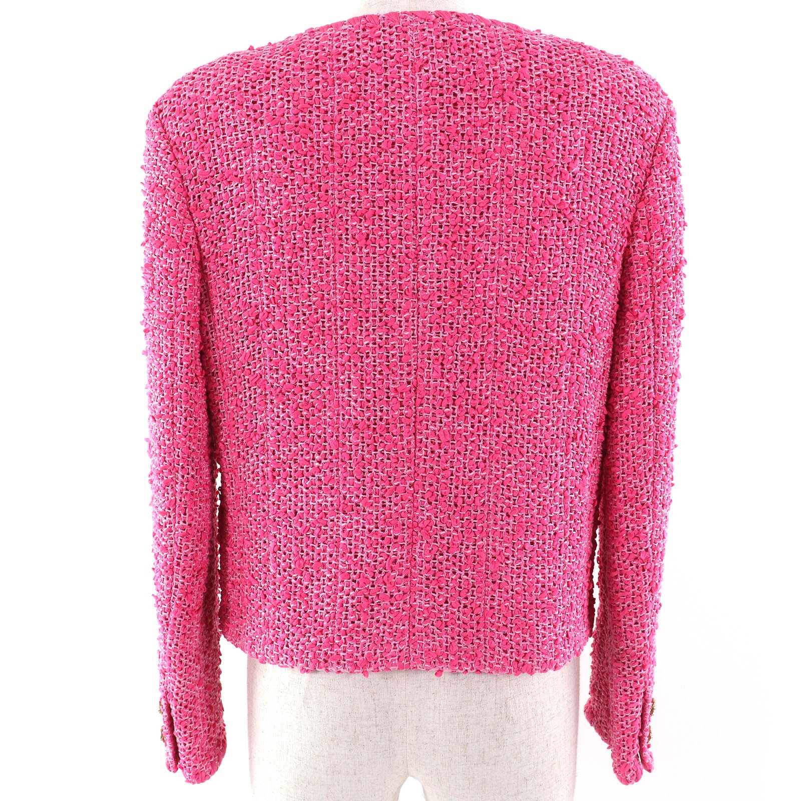 CHANEL ジャケット ピンク 36 A (未使用に近い)】極美品 シャネル ノーカラージャケット ピンク
