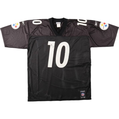 古着 リーボック Reebok NFL PITTSBURGH STEELERS ピッツバーグスティーラーズ メッシュ Vネック フットボール七分袖Tシャツ メンズXL相当/eaa662628