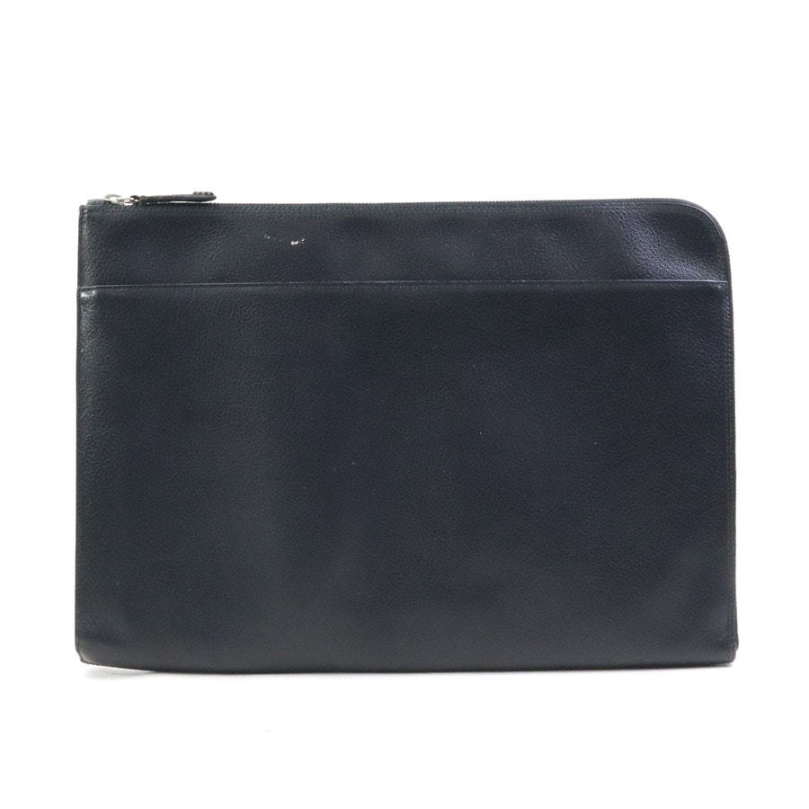 サルヴァトーレフェラガモ Salvatore Ferragamo クラッチバッグ レザー ブラック メンズ【中古】 56716a