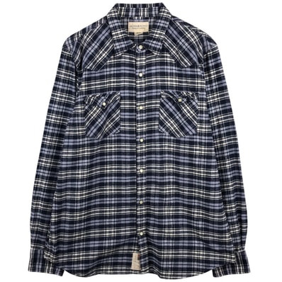 古着 ラルフローレン Ralph Lauren DENIM&SUPPLY デニム&サプライ 長袖 ウエスタンネルチェックシャツ メンズXXL相当/eaa458922