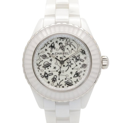 シャネル CHANEL J12 コズミック 腕時計 時計 セラミック レディース ホワイト系 H7990 【中古】