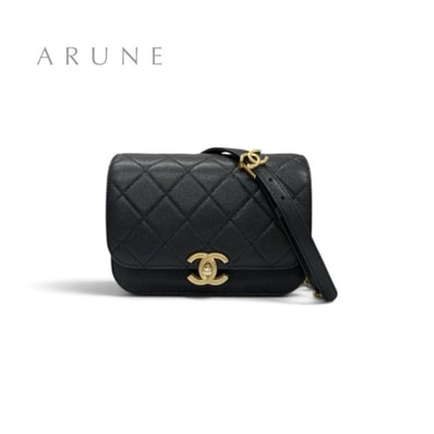 シャネル CHANEL バッグ ショルダーバッグ ブラック ゴールド マトラッセ ターンロック ココマーク チェーン