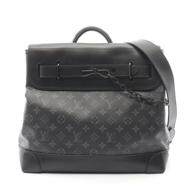 ルイ・ヴィトン LOUIS VUITTON スティーマーPM モノグラムエクリプス 2WAY ハンドバッグ バッグ PVCコーティングキャンバス レザー レディース ブラック系 M44731 【中古】