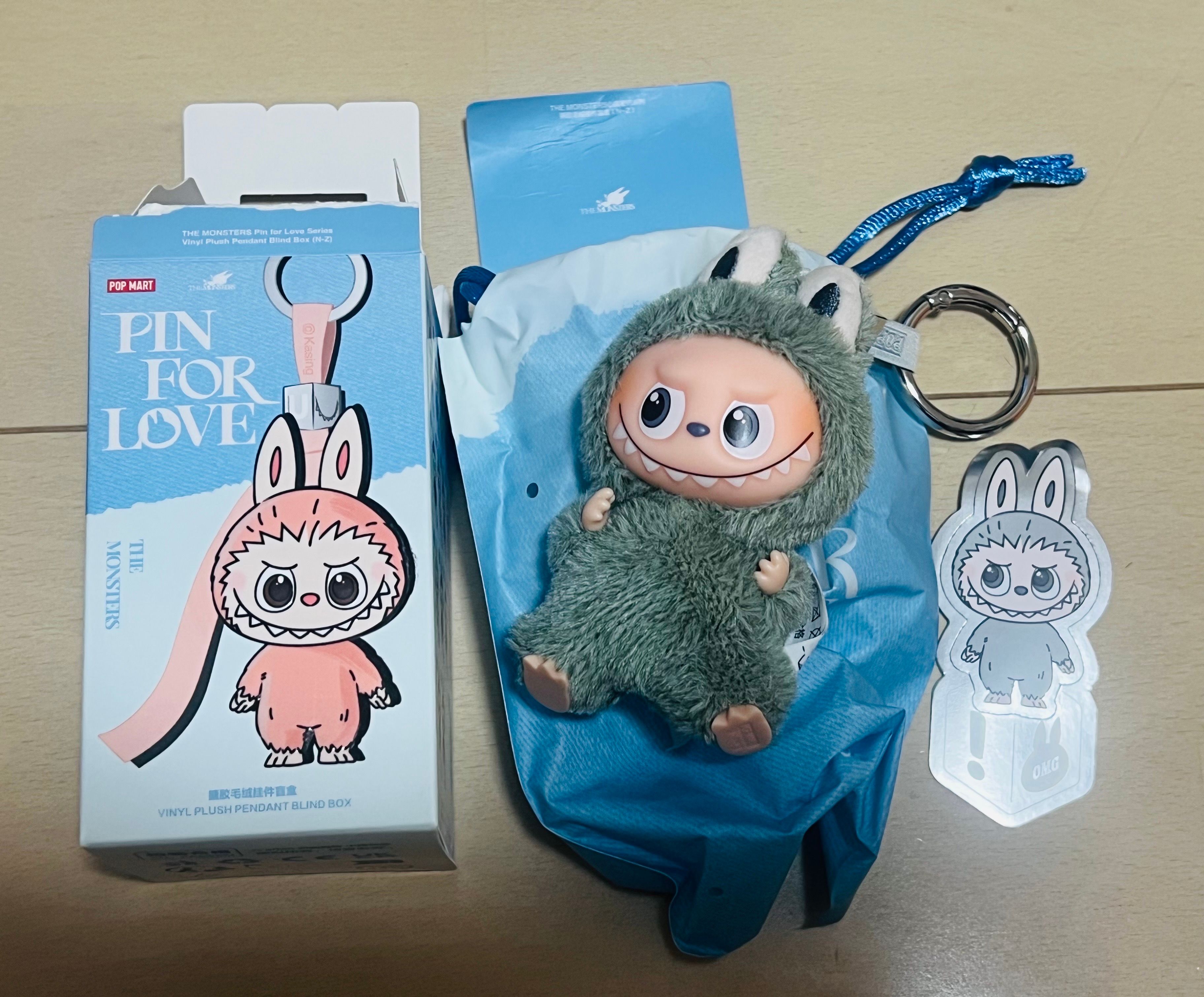 POP MART THE MONSTERS (LABUBU) Pin for Love Series-Vinyl Plush Pendant (N-Z) ! (Secret)