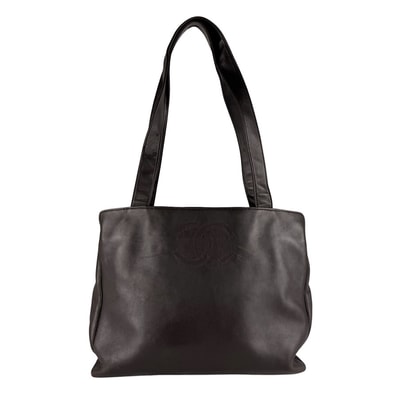 シャネル CHANEL ショルダーバッグ レザー ブラウン レディース【中古】 z10057