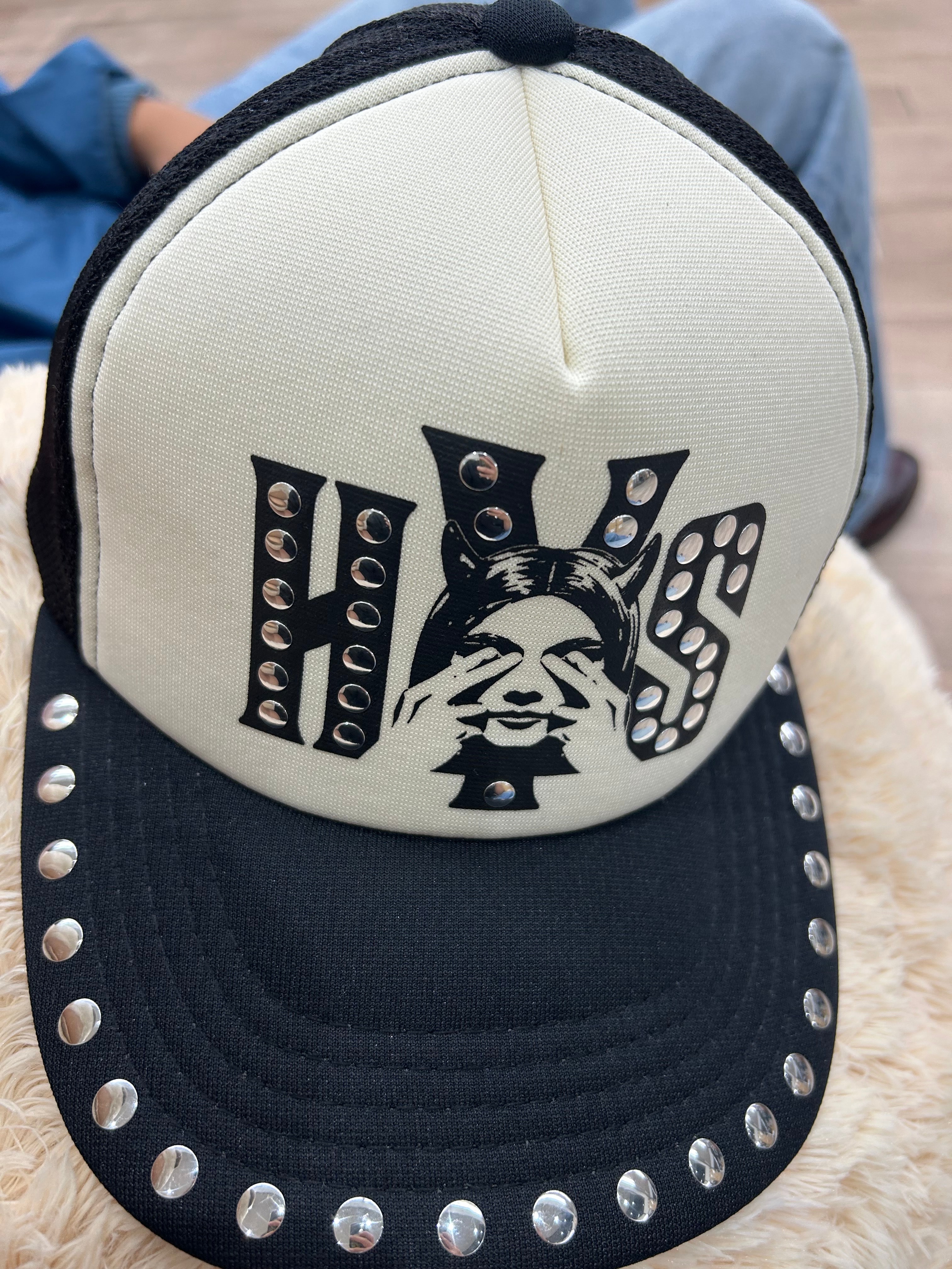 HYSTERIC GLAMOUR See No Evil Studded Mesh Cap 