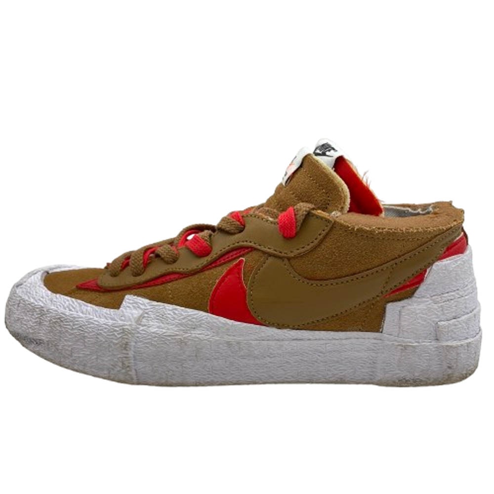 NIKE ナイキ スニーカー DD1877-200 × SACAI BLAZER LOW BRITISH TAN サカイ ブレーザー ブリティッシュ タン ローカットスニーカー ブラウン系 27cm【中古】
