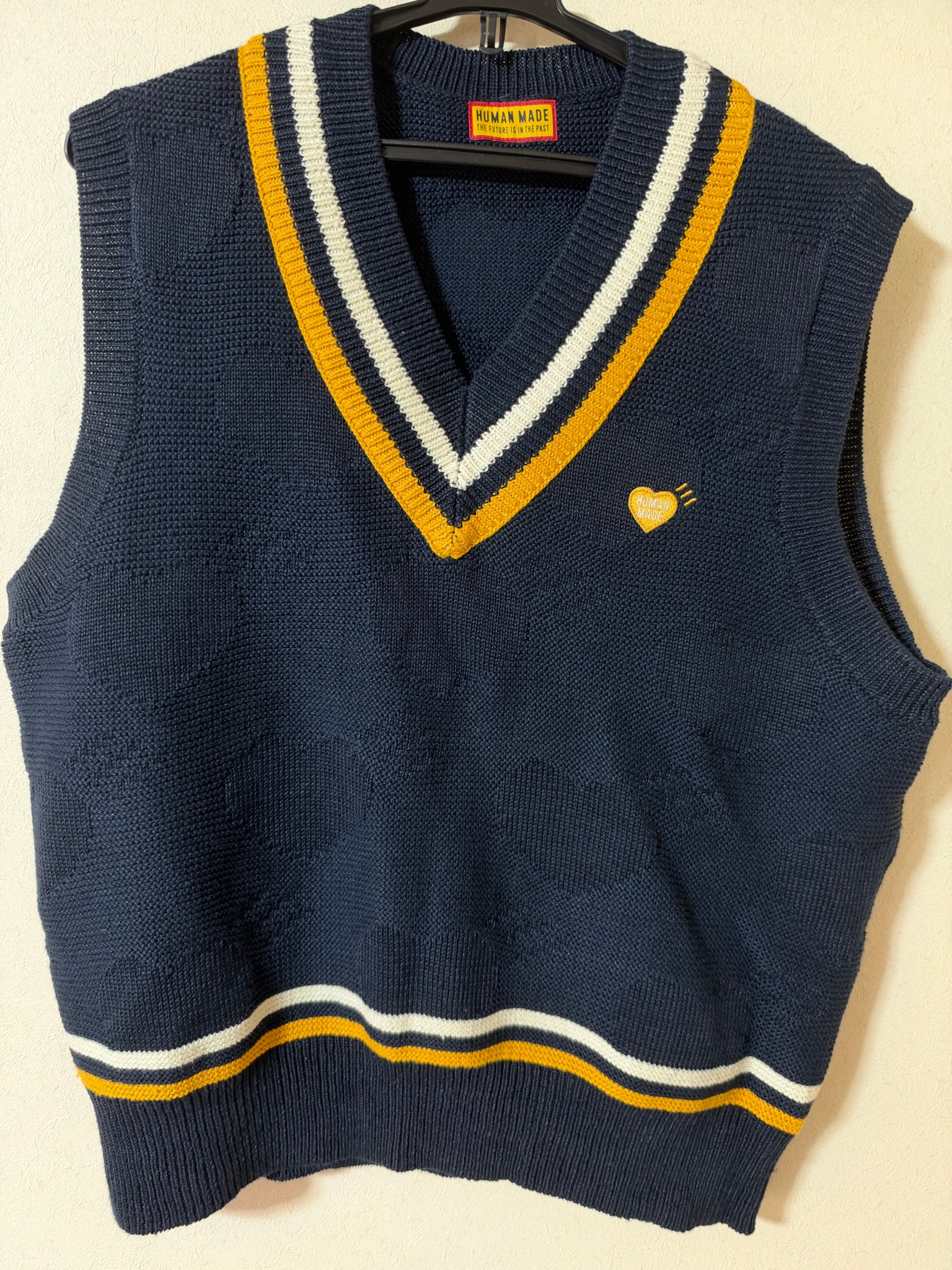HUMAN MADE Heart Knit Vest "Navy"