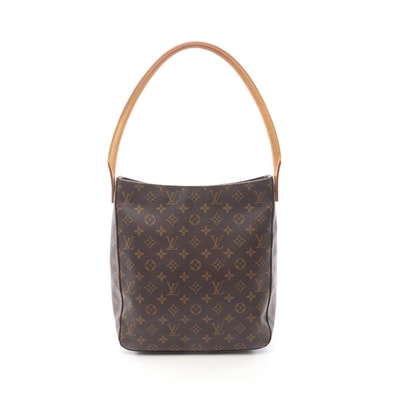 ルイ・ヴィトン LOUIS VUITTON ルーピングGM ショルダーバッグ バッグ PVCコーティングキャンバス レザー モノグラム レディース ブラウン系 M51145 【中古】