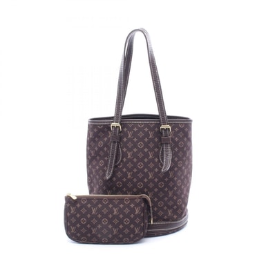 ルイ・ヴィトン LOUIS VUITTON バケットPM トートバッグ バッグ キャンバス レザー モノグラム・ミニ・ラン エベヌ レディース ブラウン系 M95226 【中古】