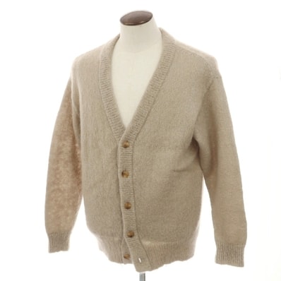 【中古】ユニフォームエクスペリメント uniform experiment モヘヤナイロンウール カーディガン ベージュ【サイズ4】【メンズ】