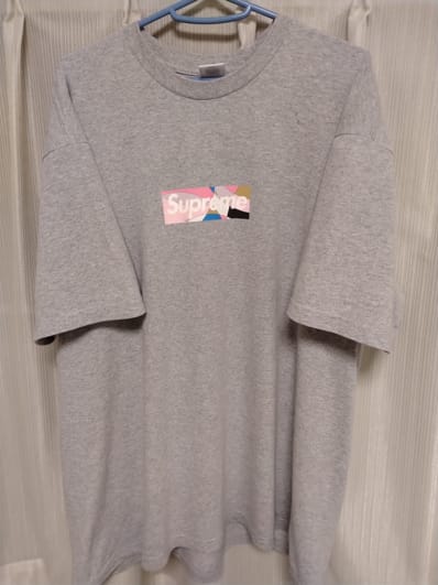 Supreme / Emilio Pucci® Box Logo Tee "Grey/Pink"