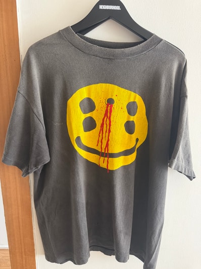SAINT Mxxxxxx x Cactus Plant Flea Market SS Tee Smile "Black"