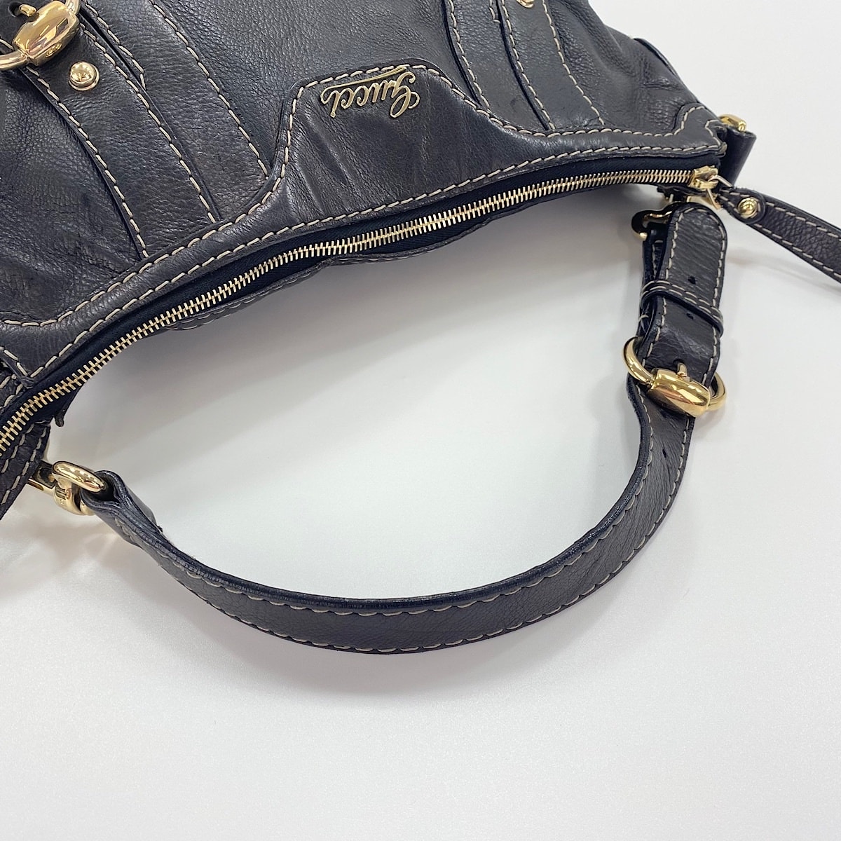 D (傷や汚れあり)】グッチ GUCCI レザー オールドグッチ ショルダー