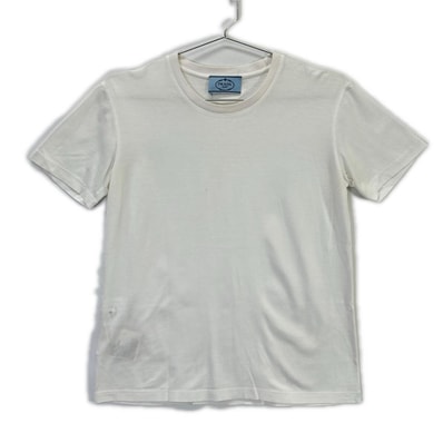 プラダ 18年製 35570 ホワイト コットン Tシャツ M