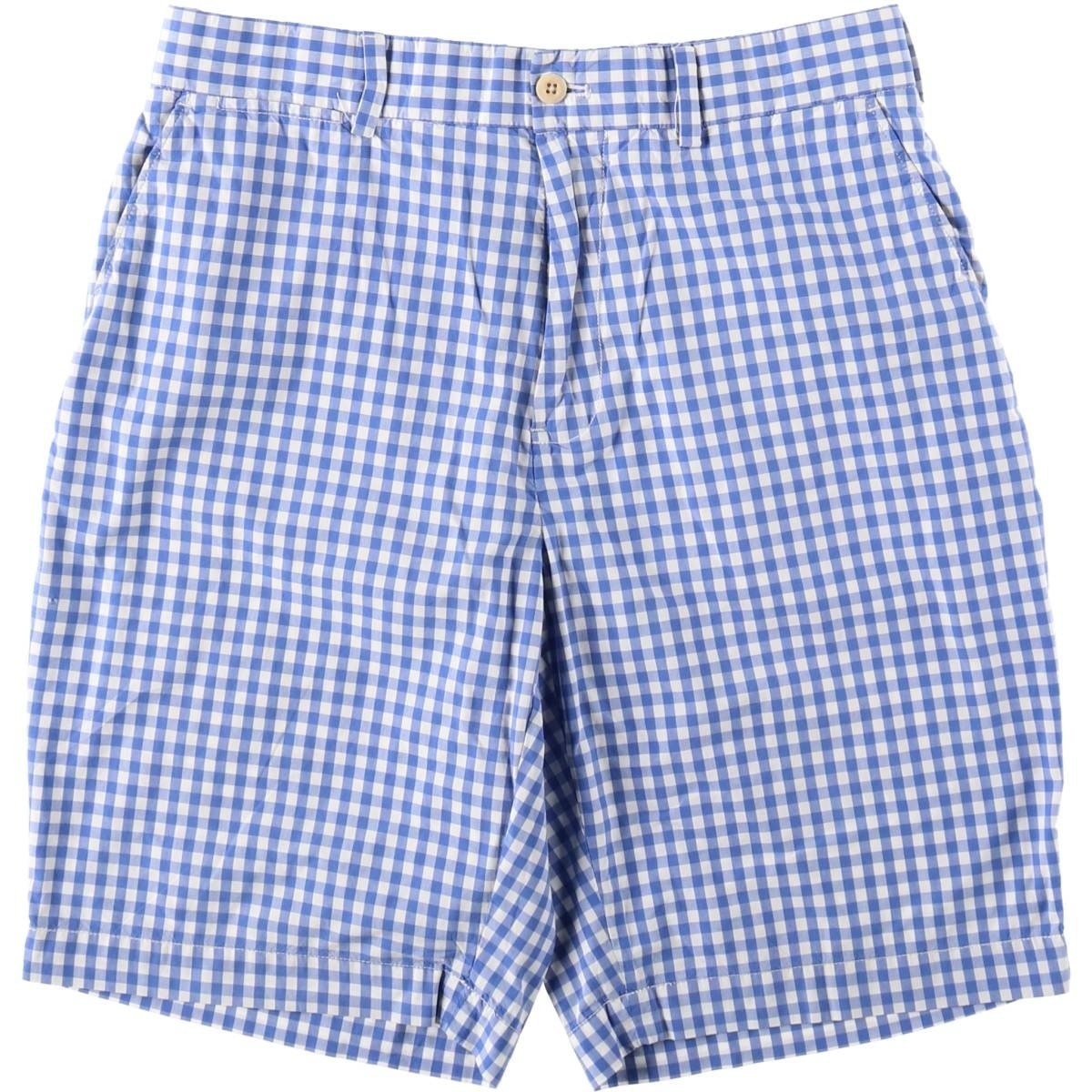 古着 ラルフローレン Ralph Lauren POLO GOLF ポロゴルフ ギンガムチェック コットンショーツ ショートパンツ メンズw30相当/eaa656825