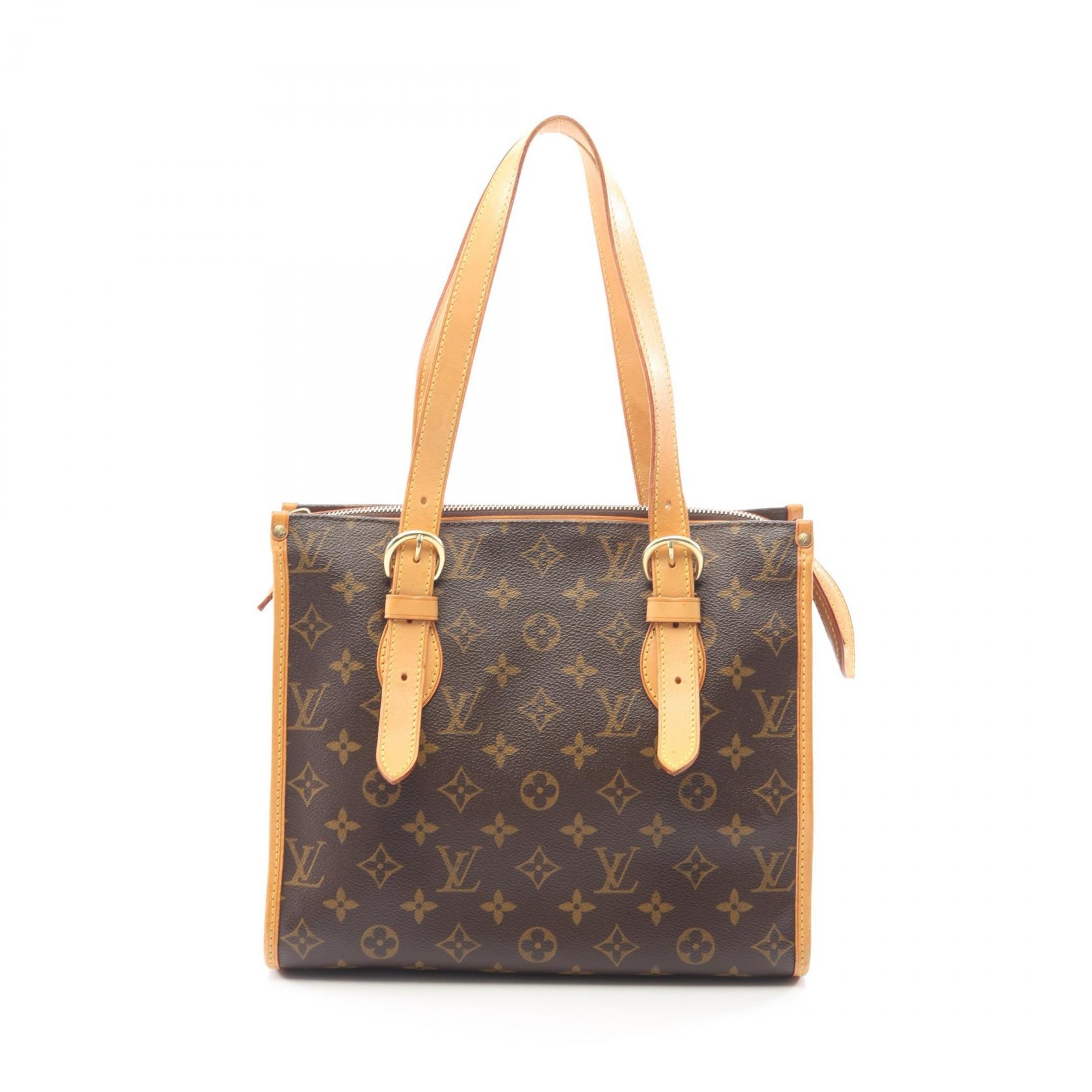ルイ・ヴィトン LOUIS VUITTON ポパンクール オ トートバッグ バッグ PVCコーティングキャンバス レザー モノグラム レディース ブラウン系 M40007 【中古】