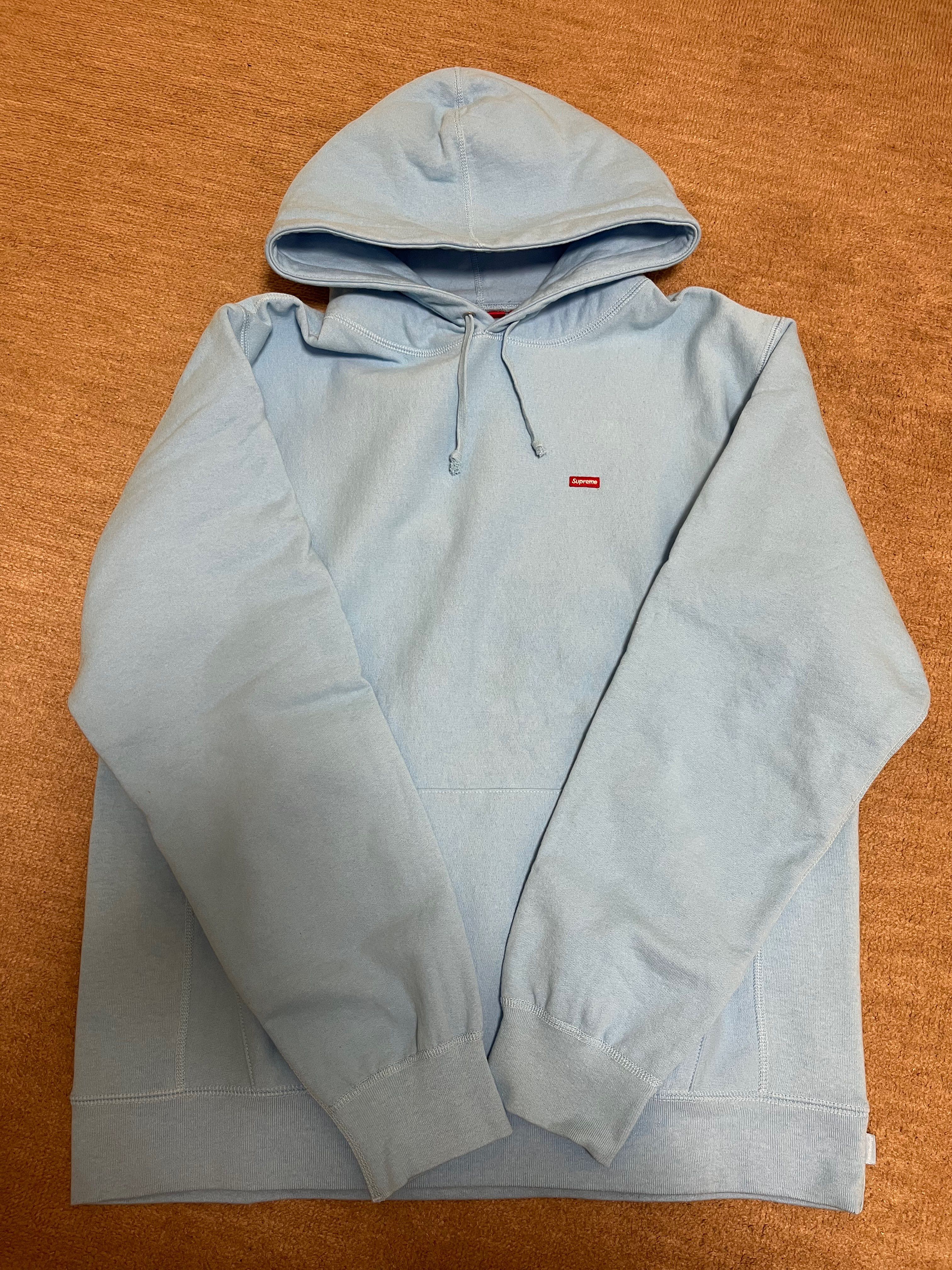 Supreme Small Box Hooded Sweatshirt (20SS) "IceBlue"