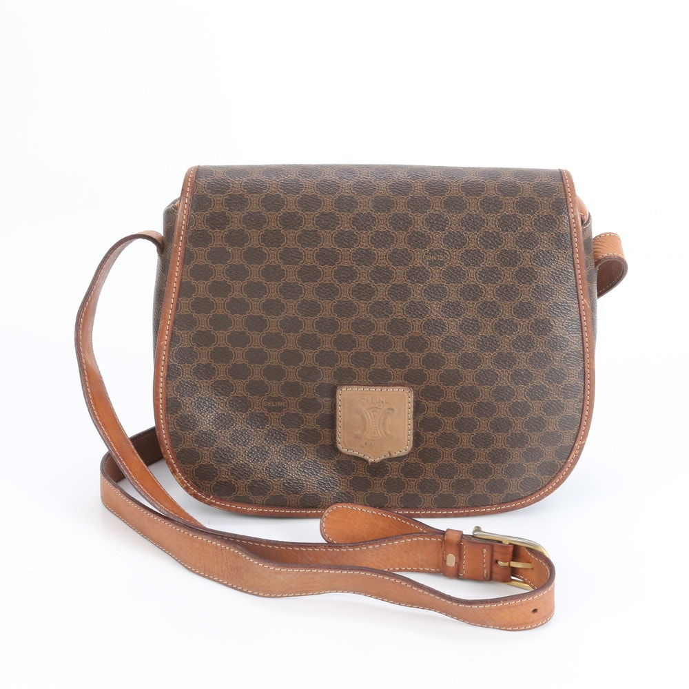 ■美品 セリーヌ マカダムショルダーバッグ