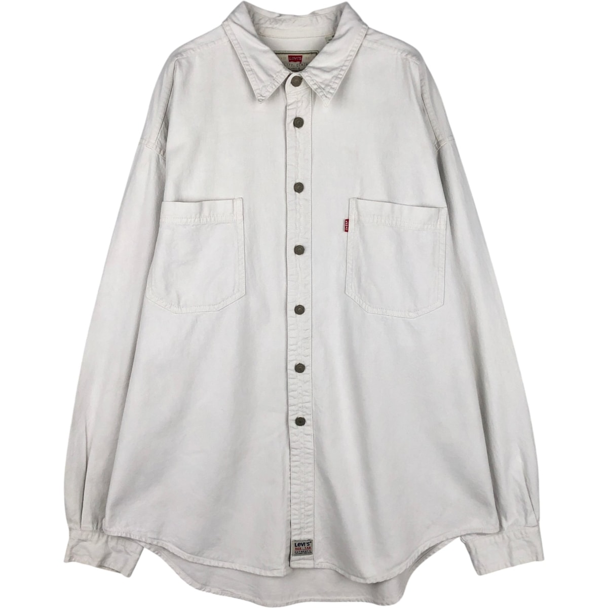 古着 90~00年代 リーバイス Levi's 長袖 ホワイトデニムシャツ メンズXL相当 ヴィンテージ/eaa628936