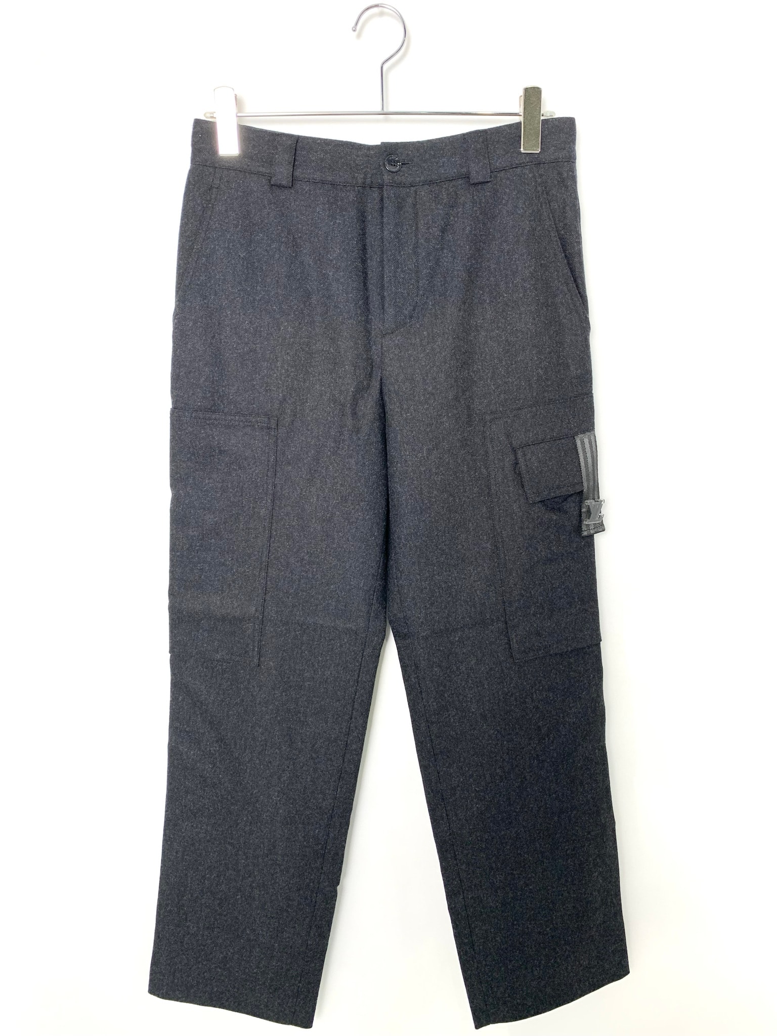 Louis Vuitton Virgin Wool Tape Logo Cargo Long Pants "Gray"