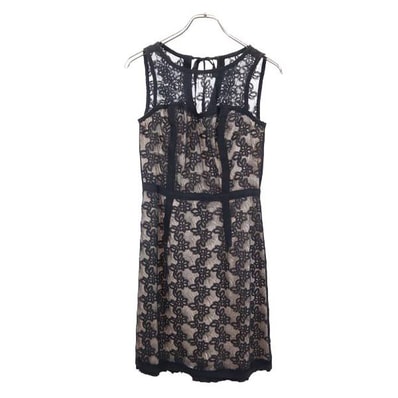 MARC BY MARC JACOBS マークバイマークジェイコブス ノースリーブ レース ワンピース 2 ブラック系 バックジップ