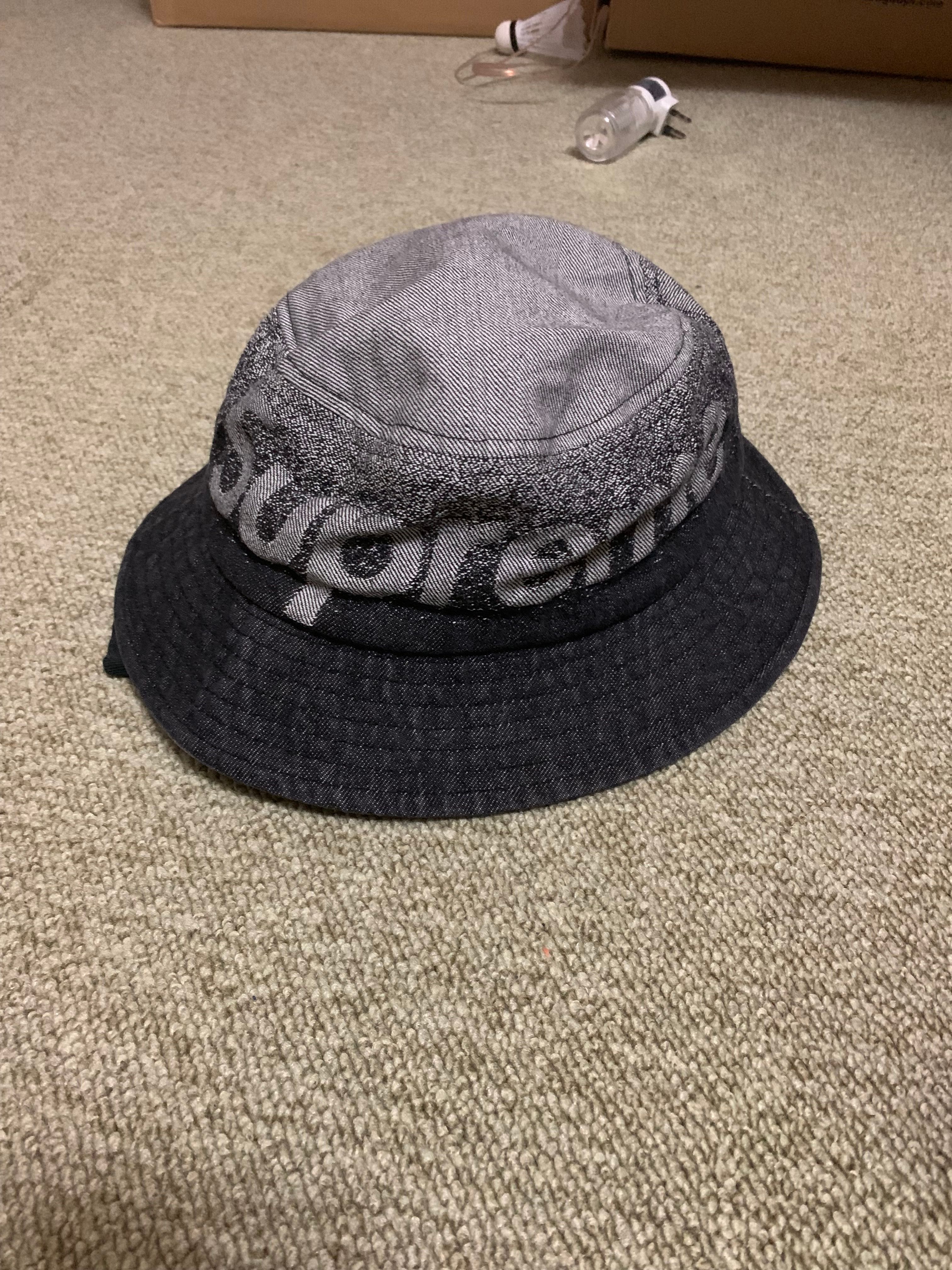 Supreme Fade Jacquard Denim Crusher "Black"