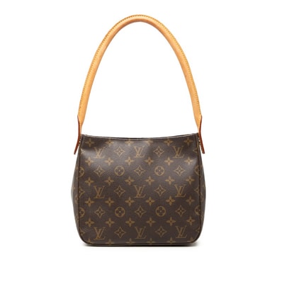 ルイ ヴィトン モノグラム ルーピングMM ワンショルダーバッグ M51146 ブラウン PVC レザー レディース LOUIS VUITTON 【中古】