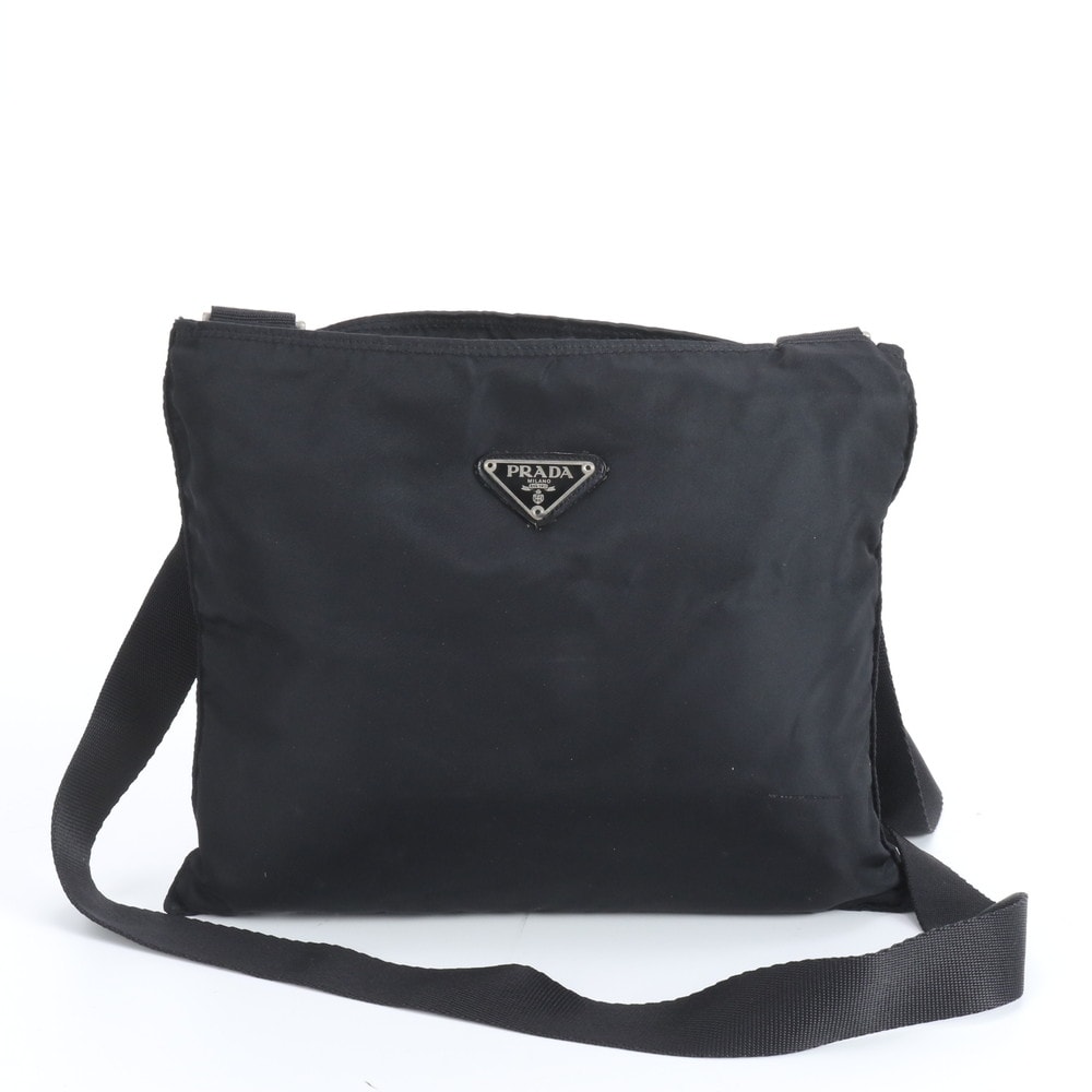 ■美品 プラダ テスート ナイロン三角ロゴショルダーバッグ