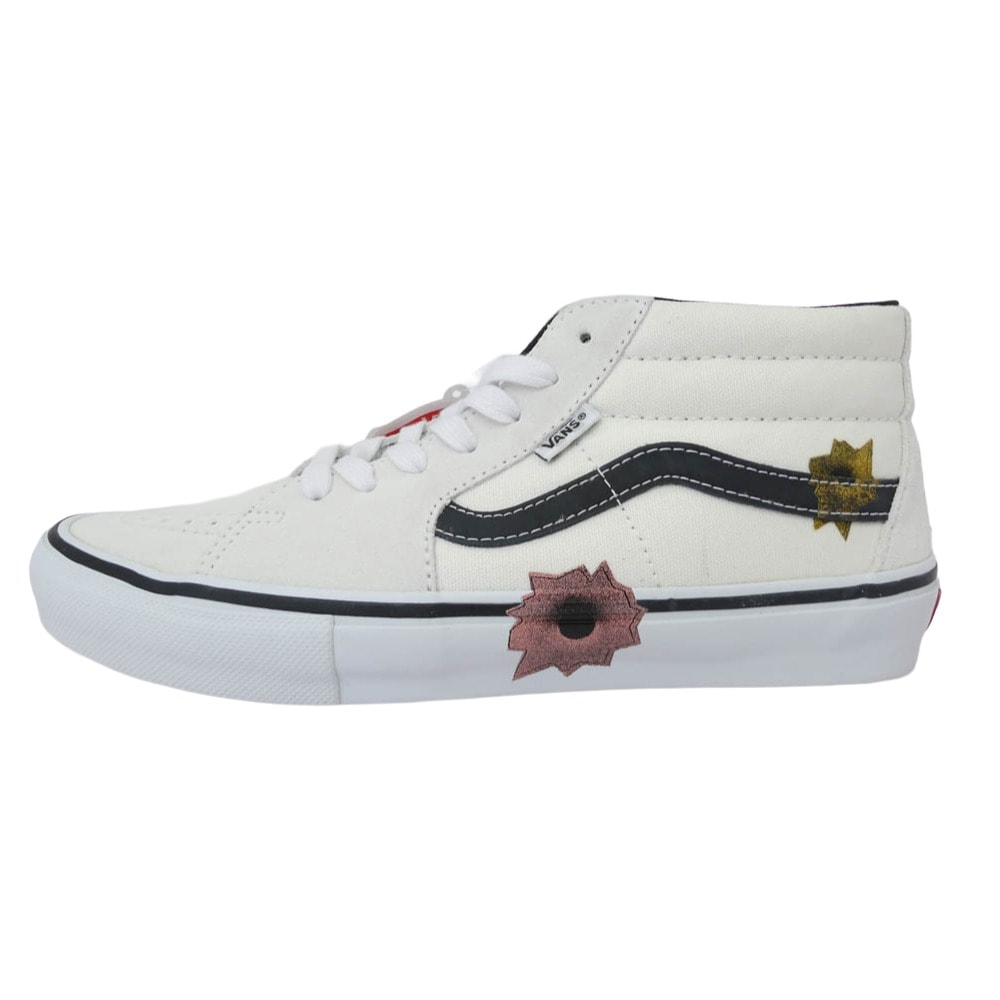 Supreme シュプリーム スニーカー 25SS VN0A5KS1CRM x Nate Lowman Skate Grosso Mid Bullet Hole Natural ネイトローマン スケート グロッソ ミッド スニーカー【極上美品】【中古】