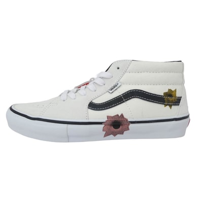 Supreme シュプリーム スニーカー 25SS VN0A5KS1CRM x Nate Lowman Skate Grosso Mid Bullet Hole Natural ネイトローマン スケート グロッソ ミッド スニーカー【極上美品】【中古】