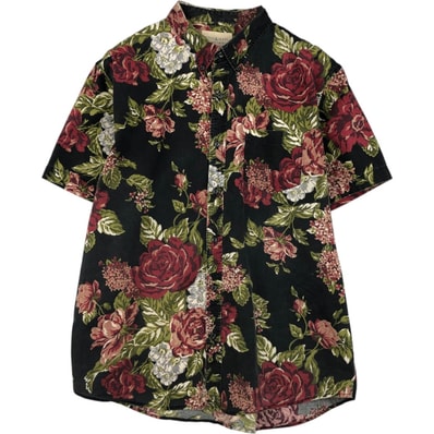 古着 ラルフローレン Ralph Lauren DENIM&SUPPLY デニム&サプライ 総柄 花柄 ボタンダウン ハワイアンアロハシャツ メンズXL相当/eaa660173