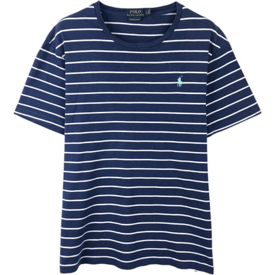 古着 ラルフローレン Ralph Lauren POLO RALPH LAUREN CUSTOM SLIM FIT 半袖 ボーダーTシャツ メンズL相当/eaa656576
