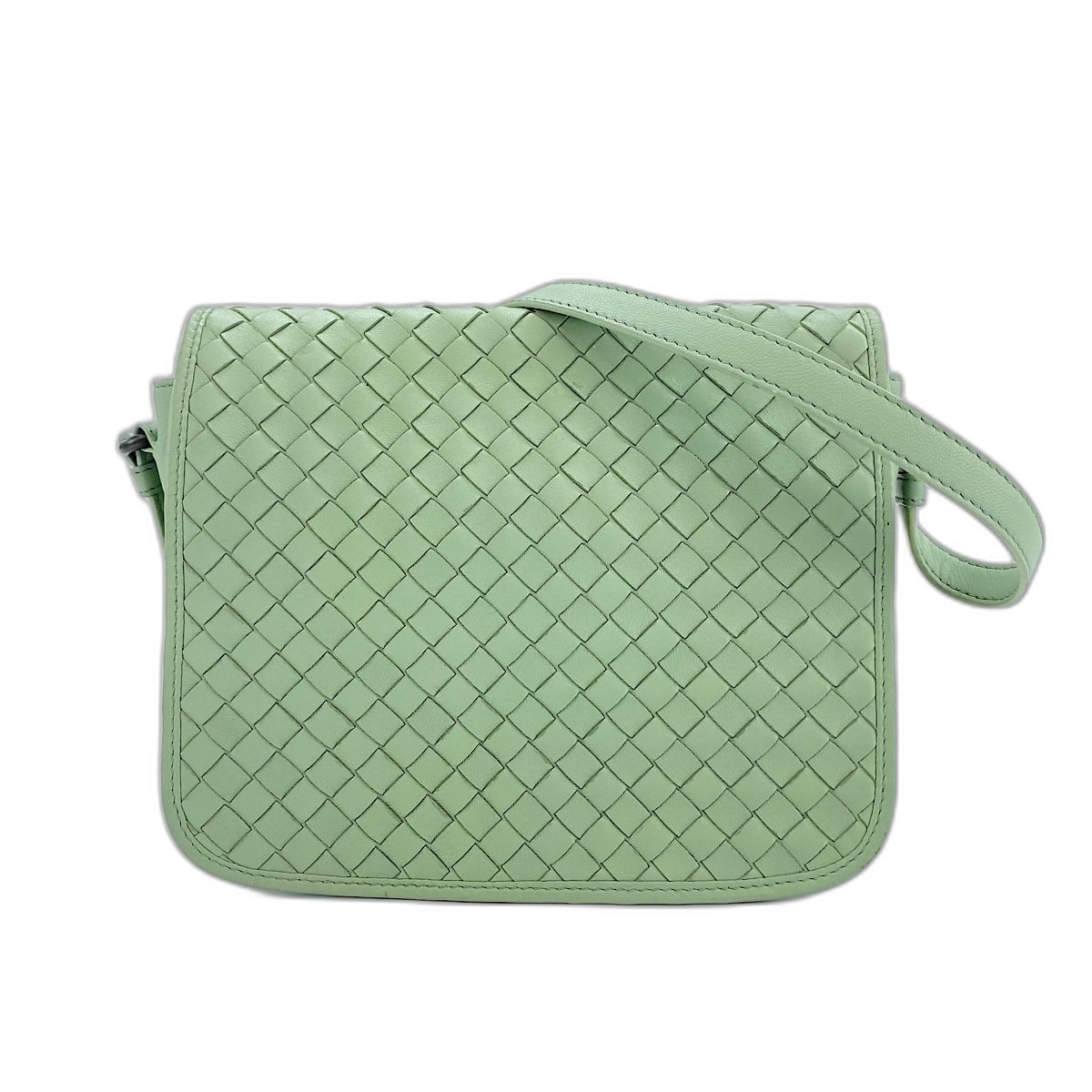 ボッテガヴェネタ BOTTEGAVENETA イントレチャート ショルダーバッグ レザー【中古】