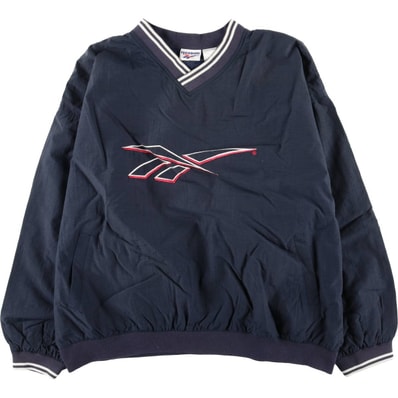 古着 ビッグサイズ 90年代 リーボック Reebok Vネック ウォームアッププルオーバー メンズXXXL相当 ヴィンテージ/eaa495436