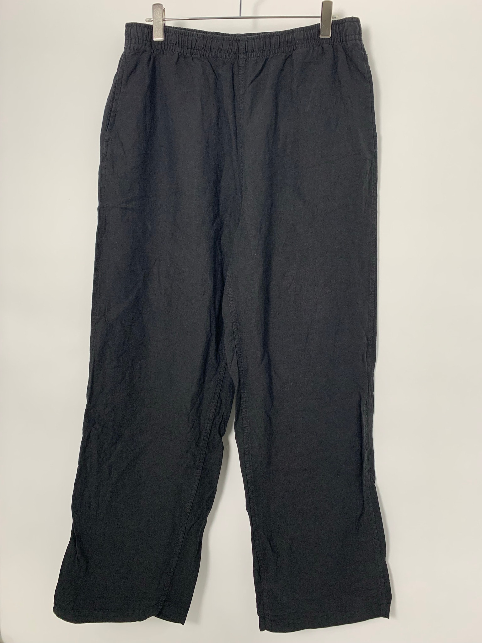 Stussy x Our Legacy Work Shop Reduced Trousers Overdyed Linen "Black"