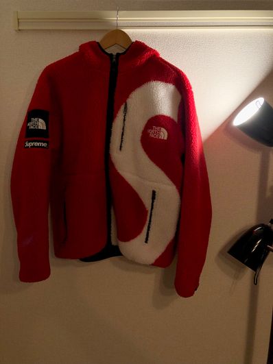 Supreme x The North Face S Logo Hooded Fleece Jacket "Red"