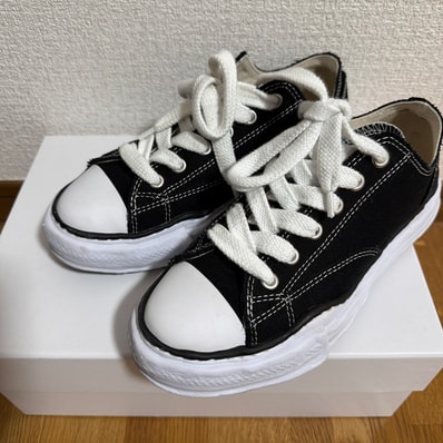 Maison MIHARA YASUHIRO PETERSON OG Sole Canvas Low-top Sneaker "Black" (A01FW702)