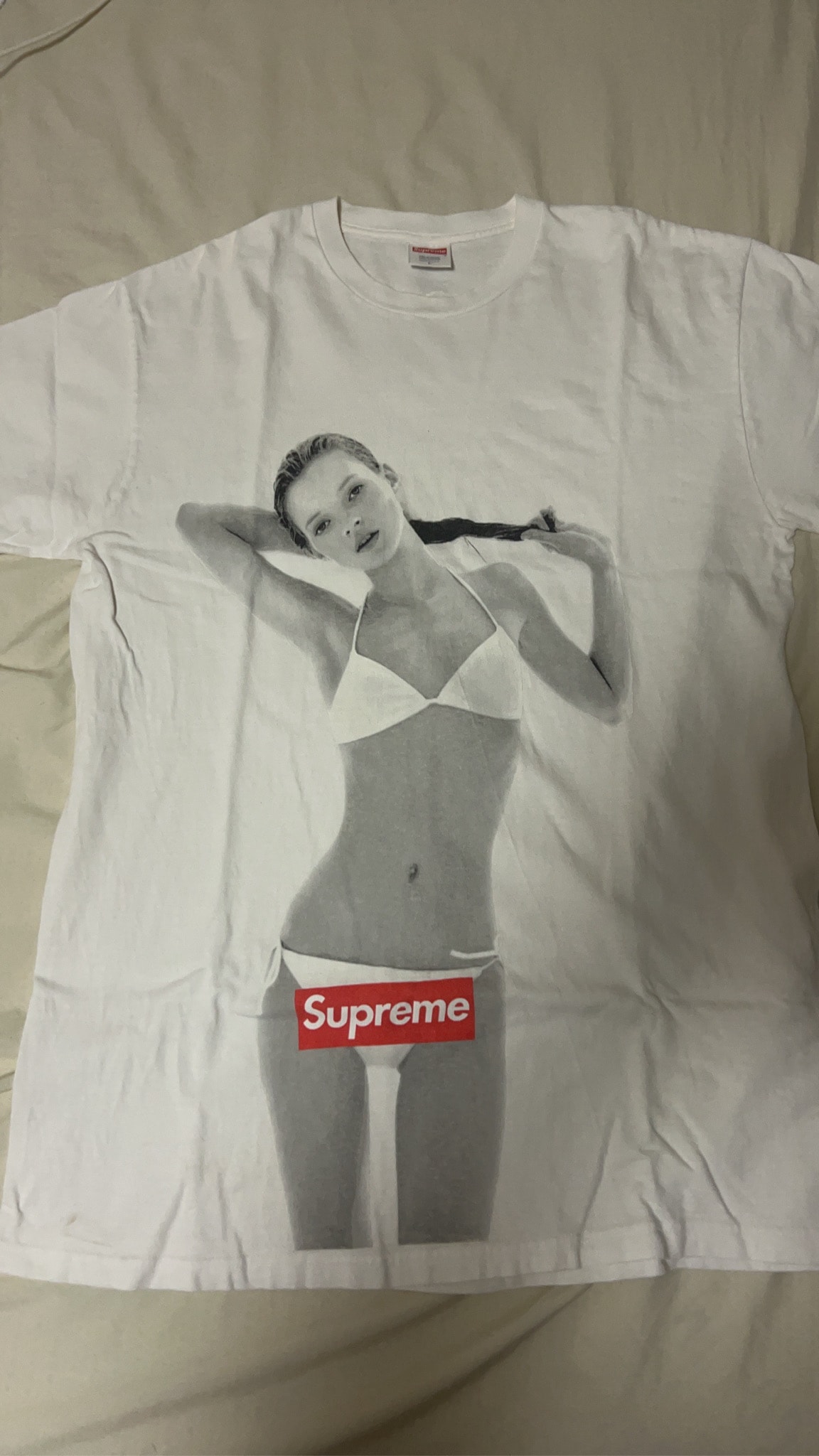 Supreme 10th Anniversary Kate Moss Tee "White"