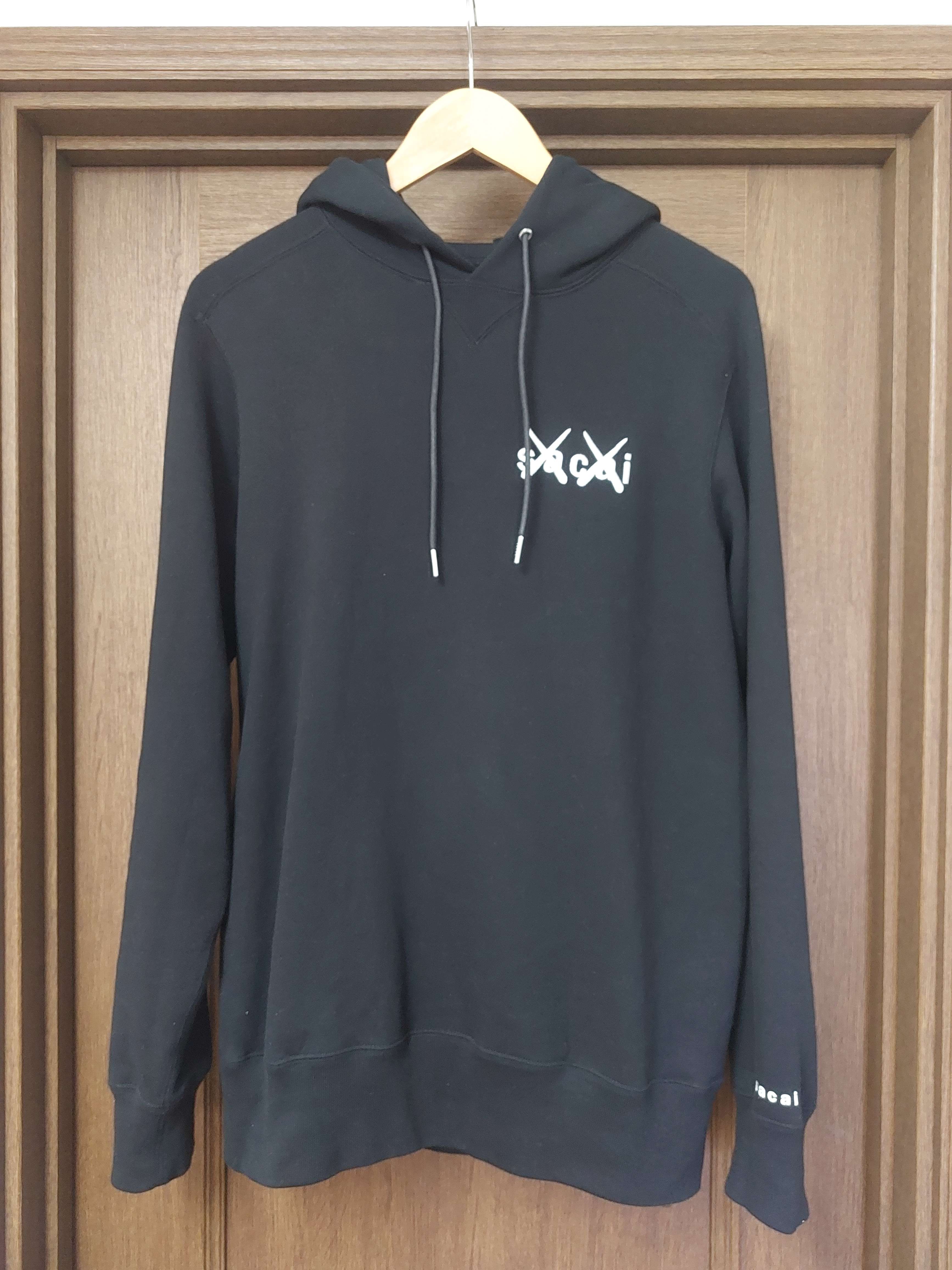 sacai KAWS Embroidery Hoodie "Black"