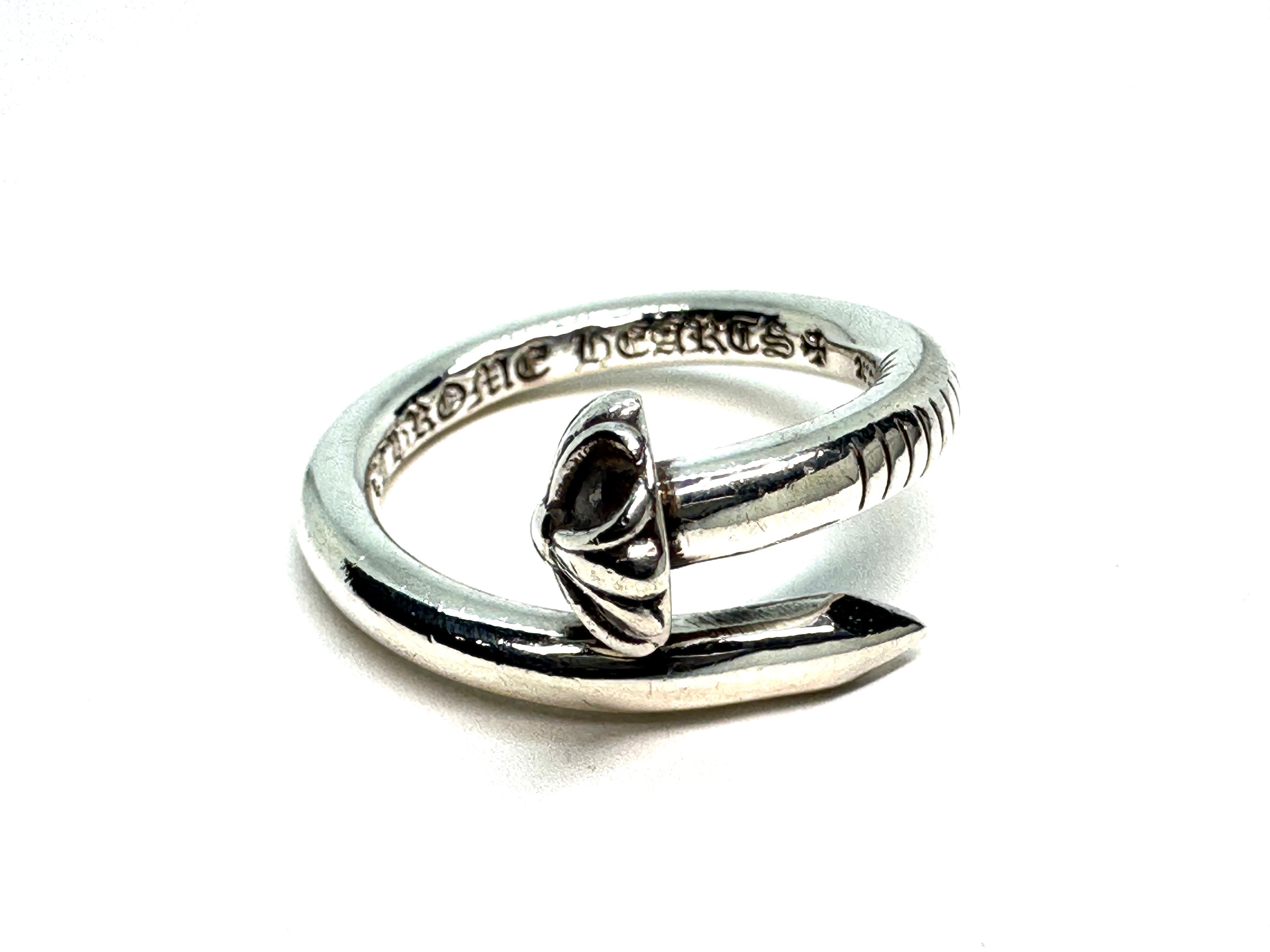 Chrome Hearts Nail Ring with Cross Ball "Silver"