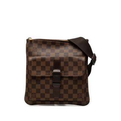 ルイ ヴィトン ダミエ ポシェット メルヴィール ショルダーバッグ N51127 ブラウン PVC レザー レディース LOUIS VUITTON 【中古】