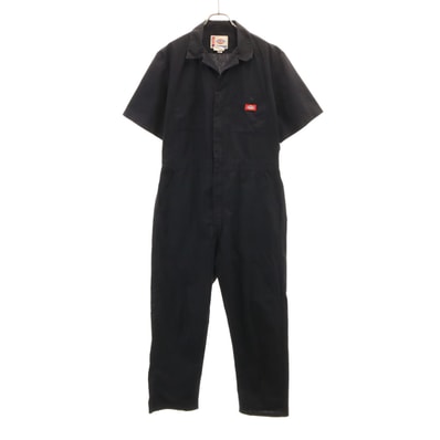 Dickies ディッキーズ 半袖 つなぎ M ブラック