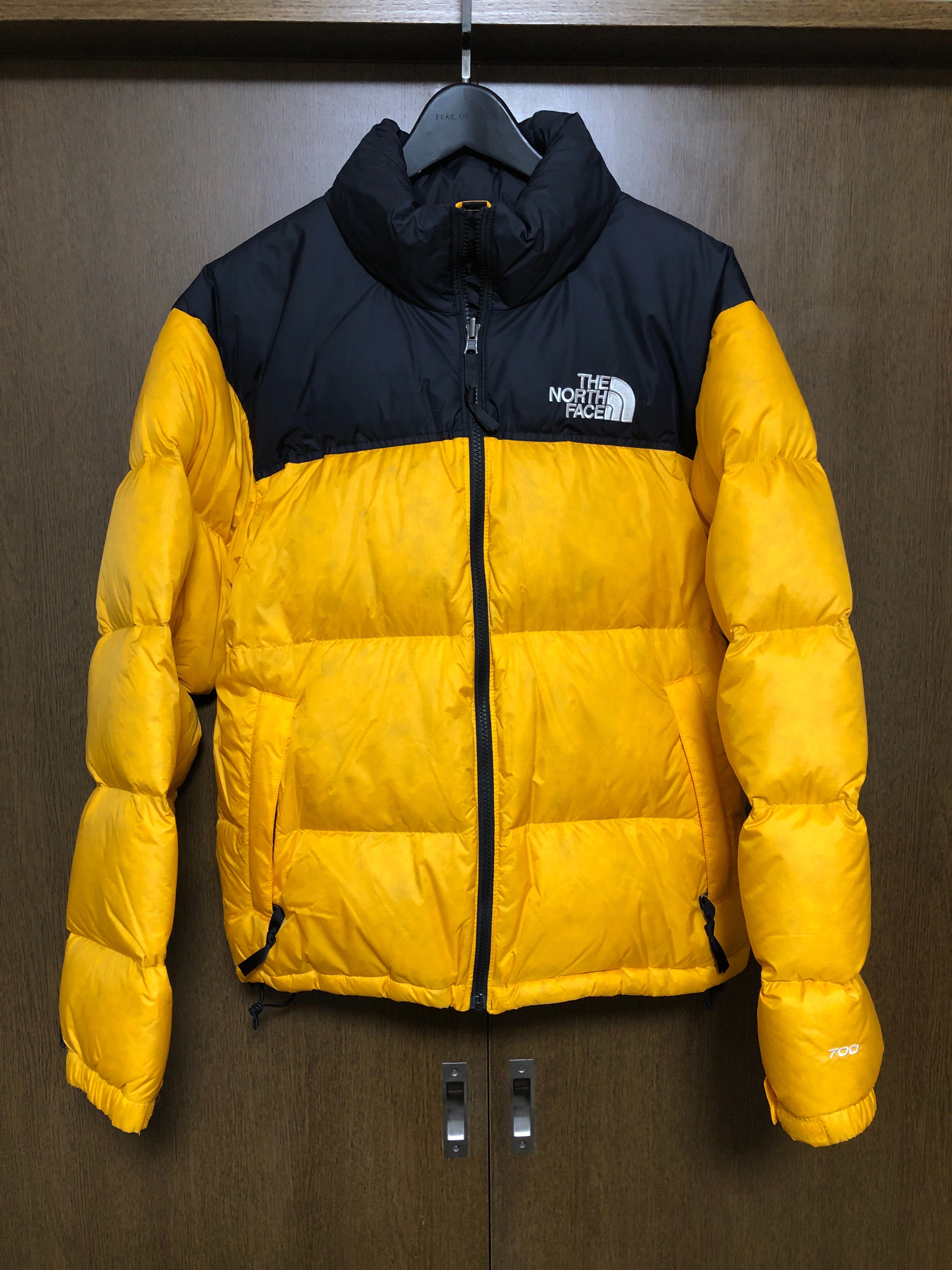 The North Face Nuptse Jacket 2021 "Black × Lightning Yellow"