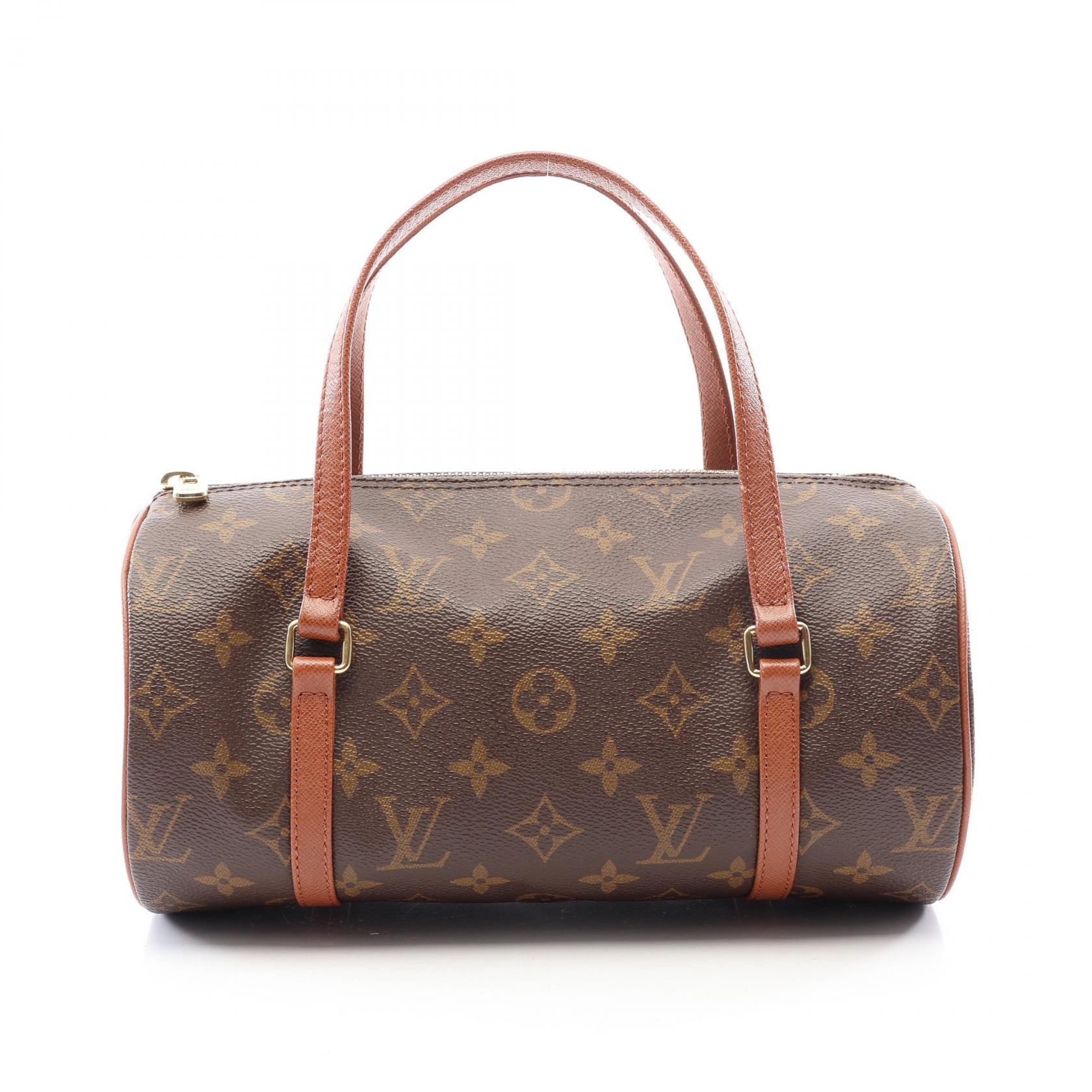 ルイ・ヴィトン LOUIS VUITTON パピヨン26 旧型 ハンドバッグ バッグ PVCコーティングキャンバス レザー モノグラム レディース ブラウン系 M51366 【中古】